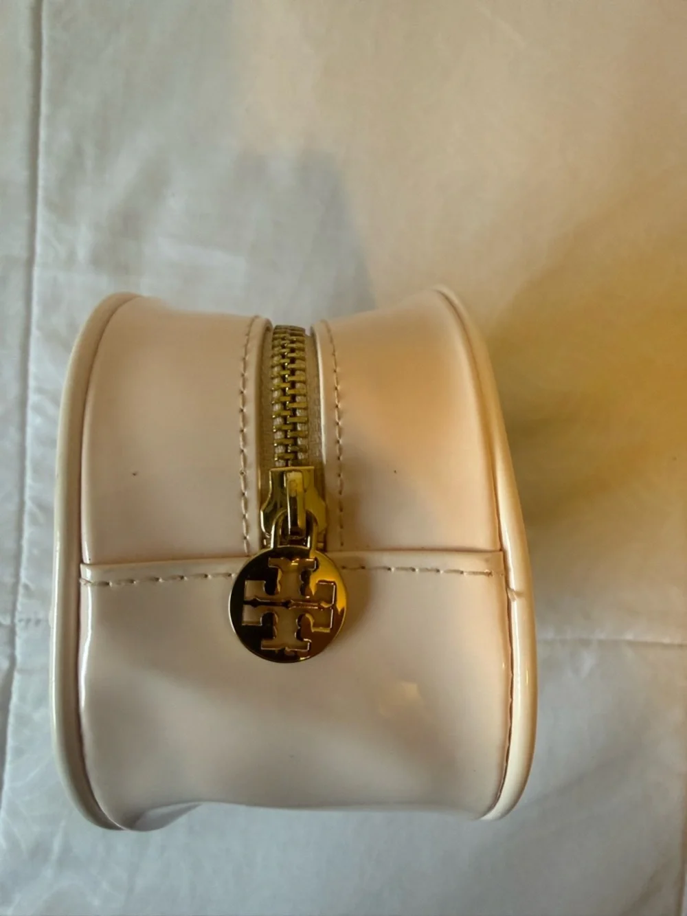 Tory Burch Pale Pink Cutout Cosmetic Case